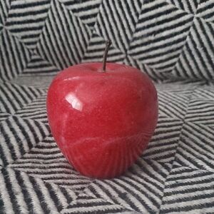 😸Red Marble Alabaster Polished Stone Decoratige Paperweight Apple